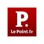 Logo rouge du magazine "Le Point.fr".