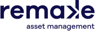 Logo de l'entreprise Remake Asset Management en bleu.