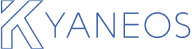 Logo bleu de l'entreprise "KYANEOS".