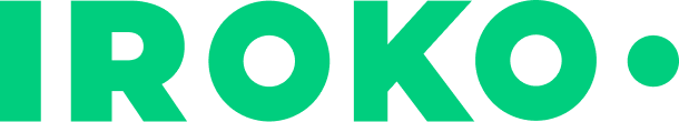 Logo vert "IROKO" sur fond transparent.