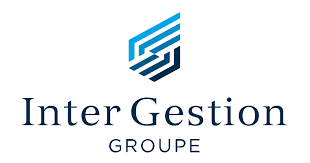 Logo de l'entreprise "Inter Gestion Groupe" en bleu.