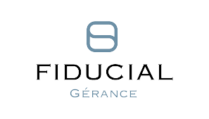 Logo de Fiducial Gérance sur fond blanc.