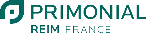 Logo de Primonial REIM France en vert et noir.