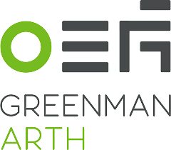Logo de Green Man Gaming en noir et vert.