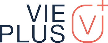 Logo de "Vie Plus" avec des éléments graphiques.